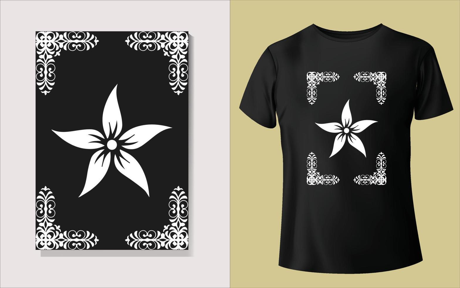 Black and white tee shirt design vector