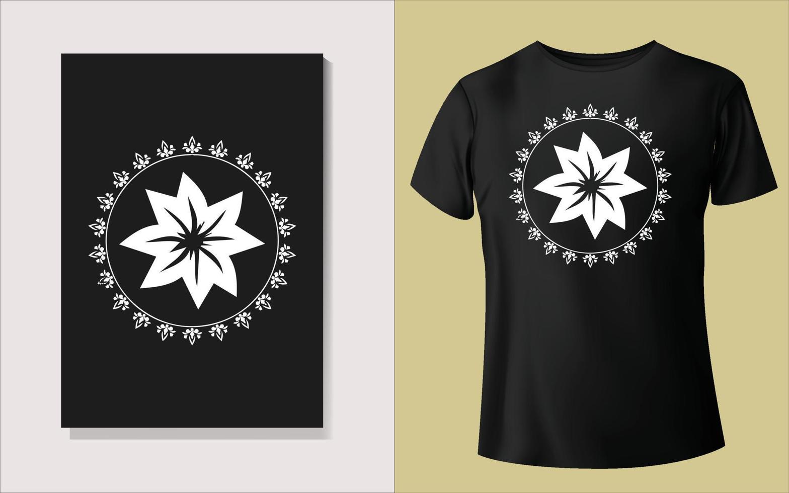 Black and white tee shirt design vector