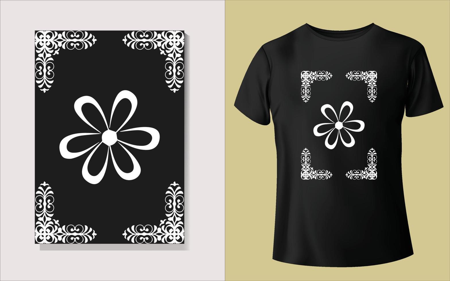 Black and white tee shirt design vector