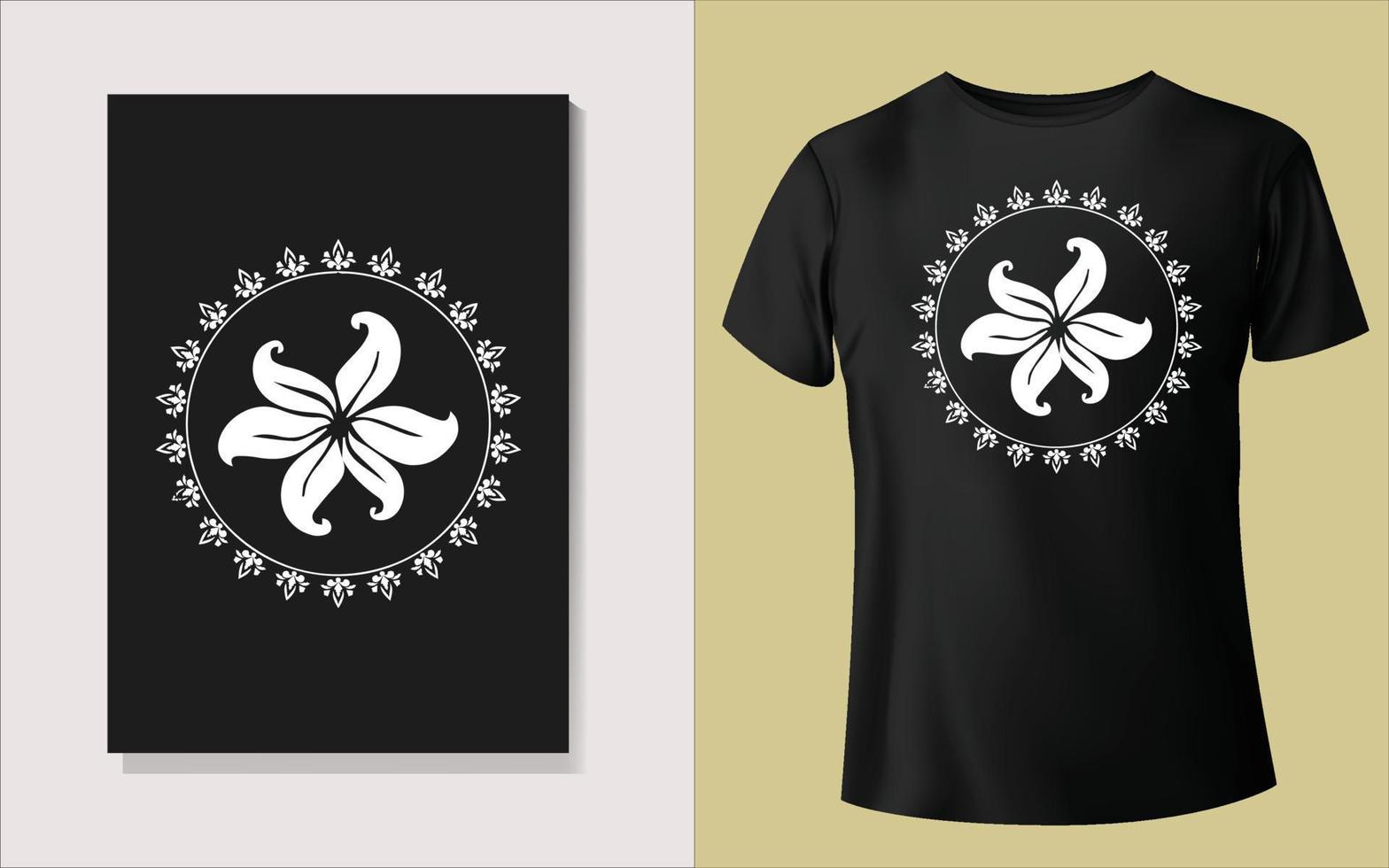 Black and white tee shirt design vector