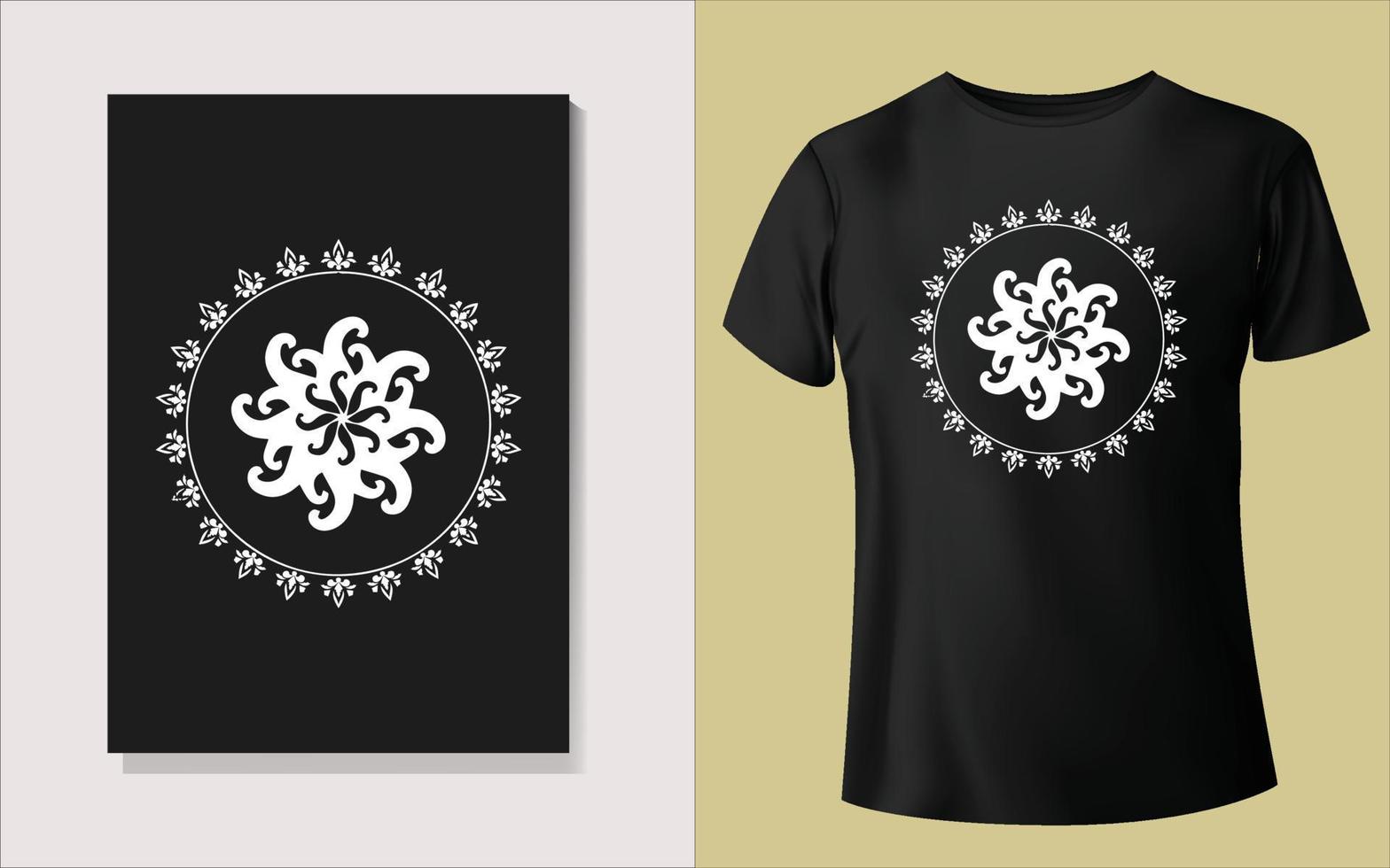 Black and white tee shirt design vector