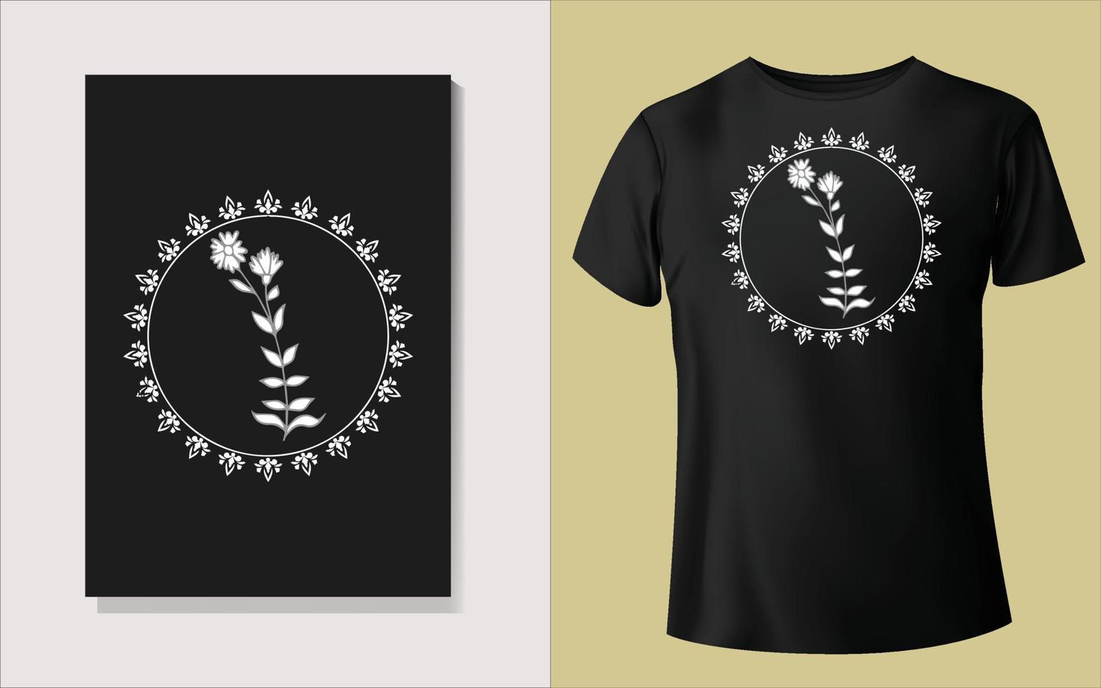 Black and white tee shirt design vector