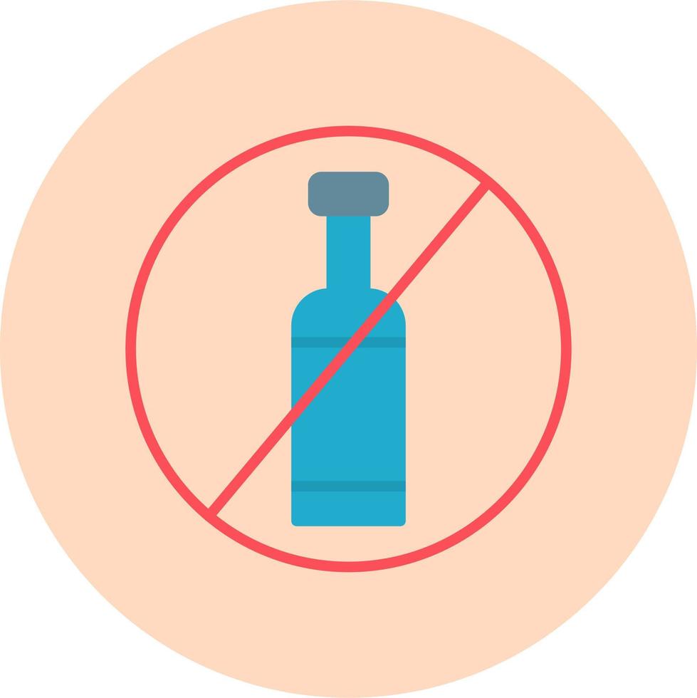 No Alcohol Vector Icon