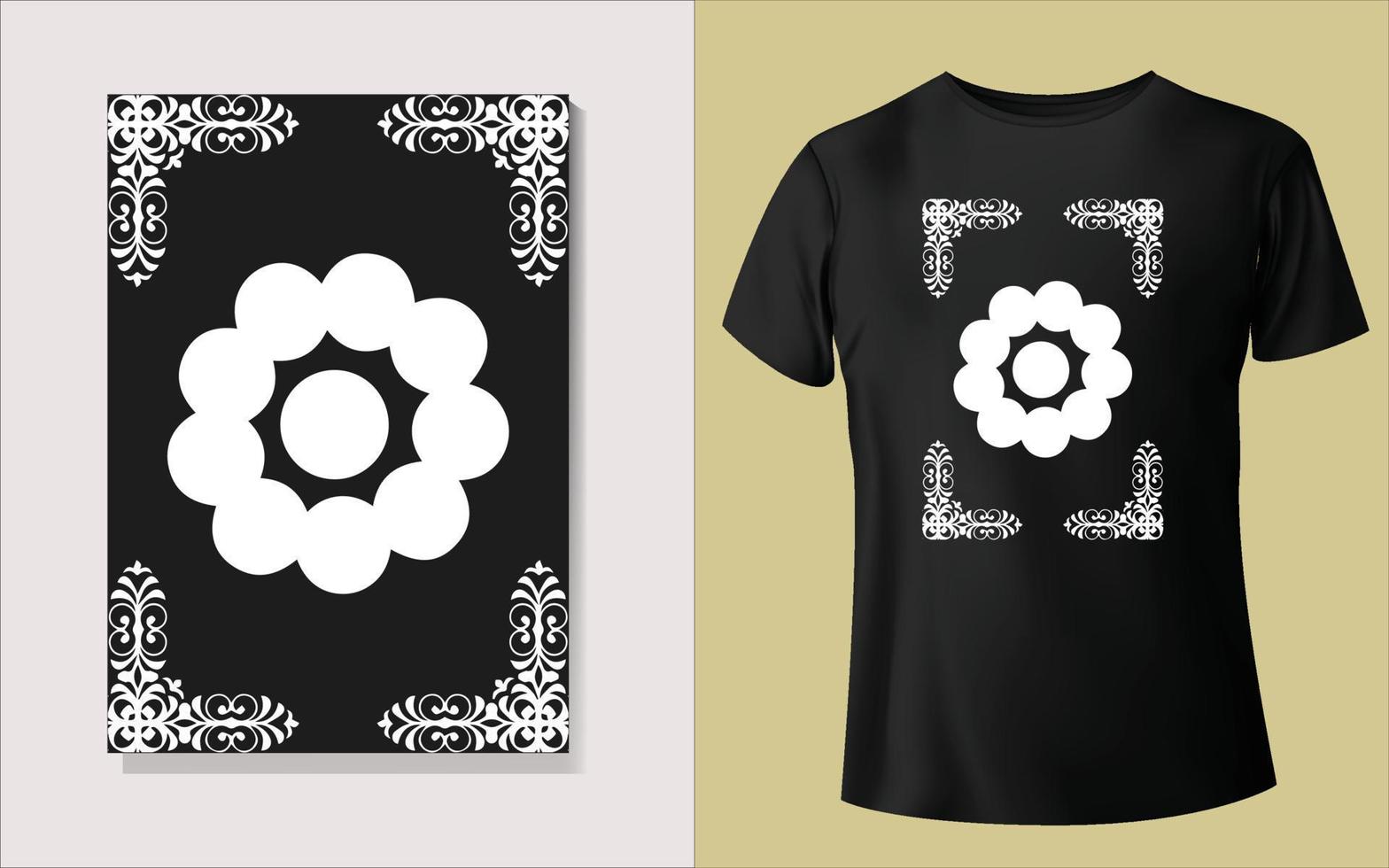 Black and white tee shirt design vector
