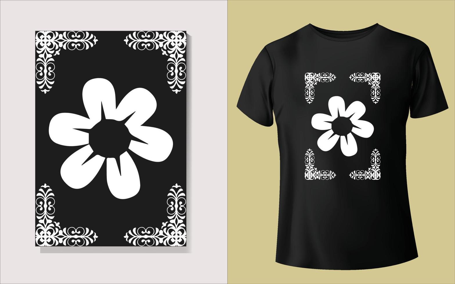 Black and white tee shirt design vector