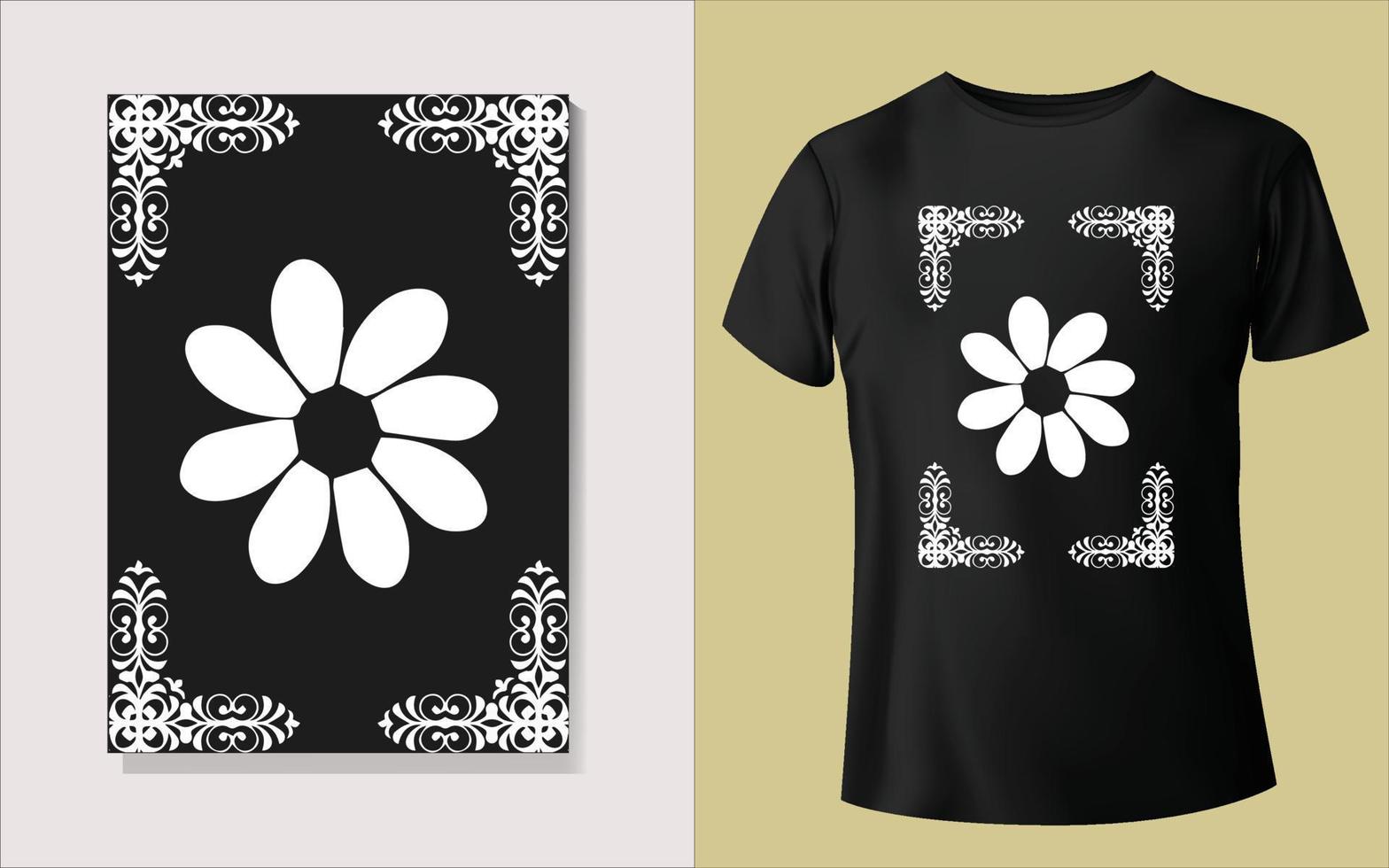 Black and white tee shirt design vector