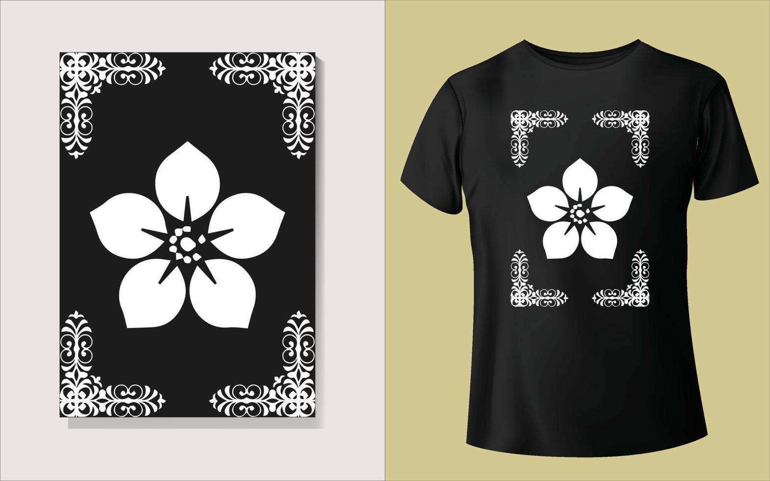 Black and white tee shirt design vector