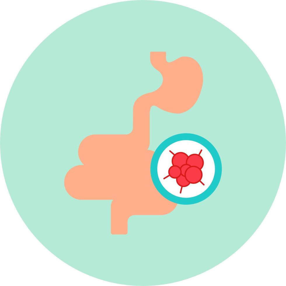 Intestines Cancer Vector Icon