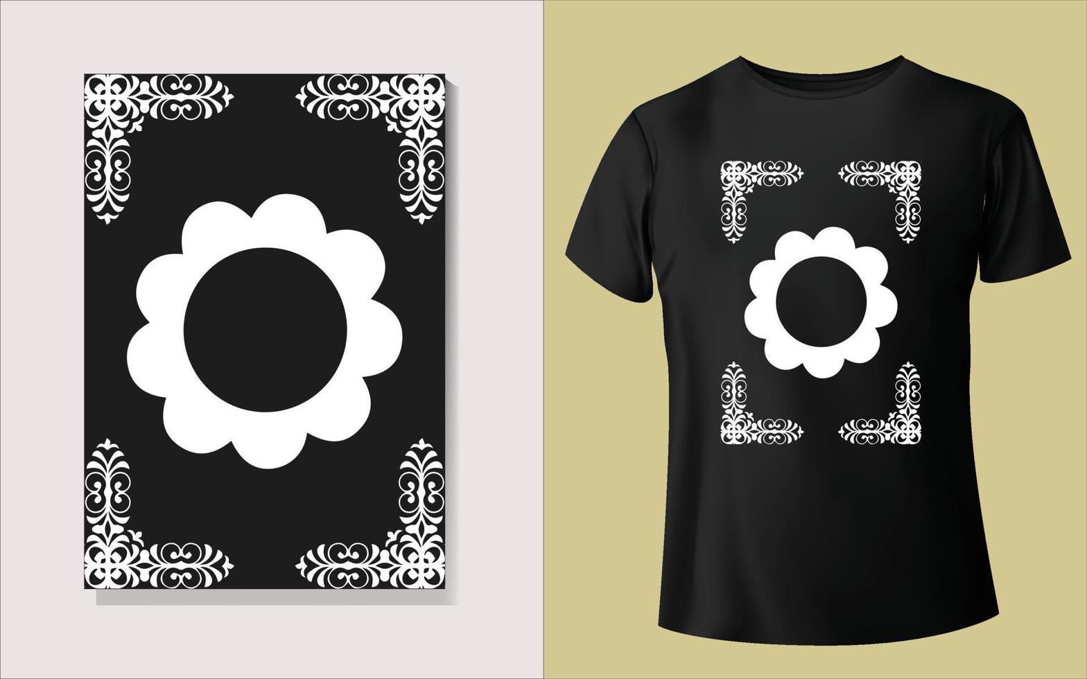 Black and white tee shirt design vector