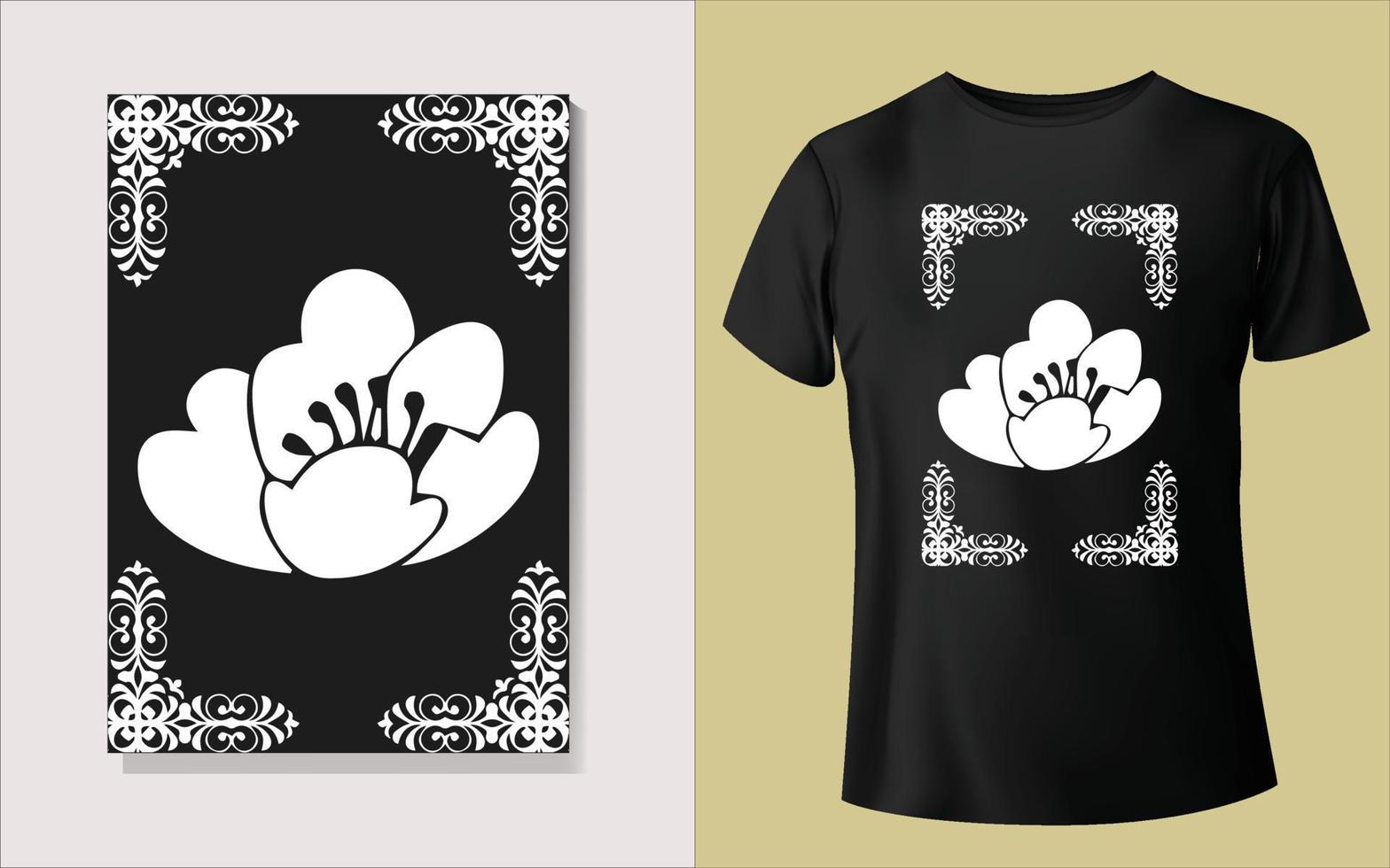 Black and white tee shirt design vector