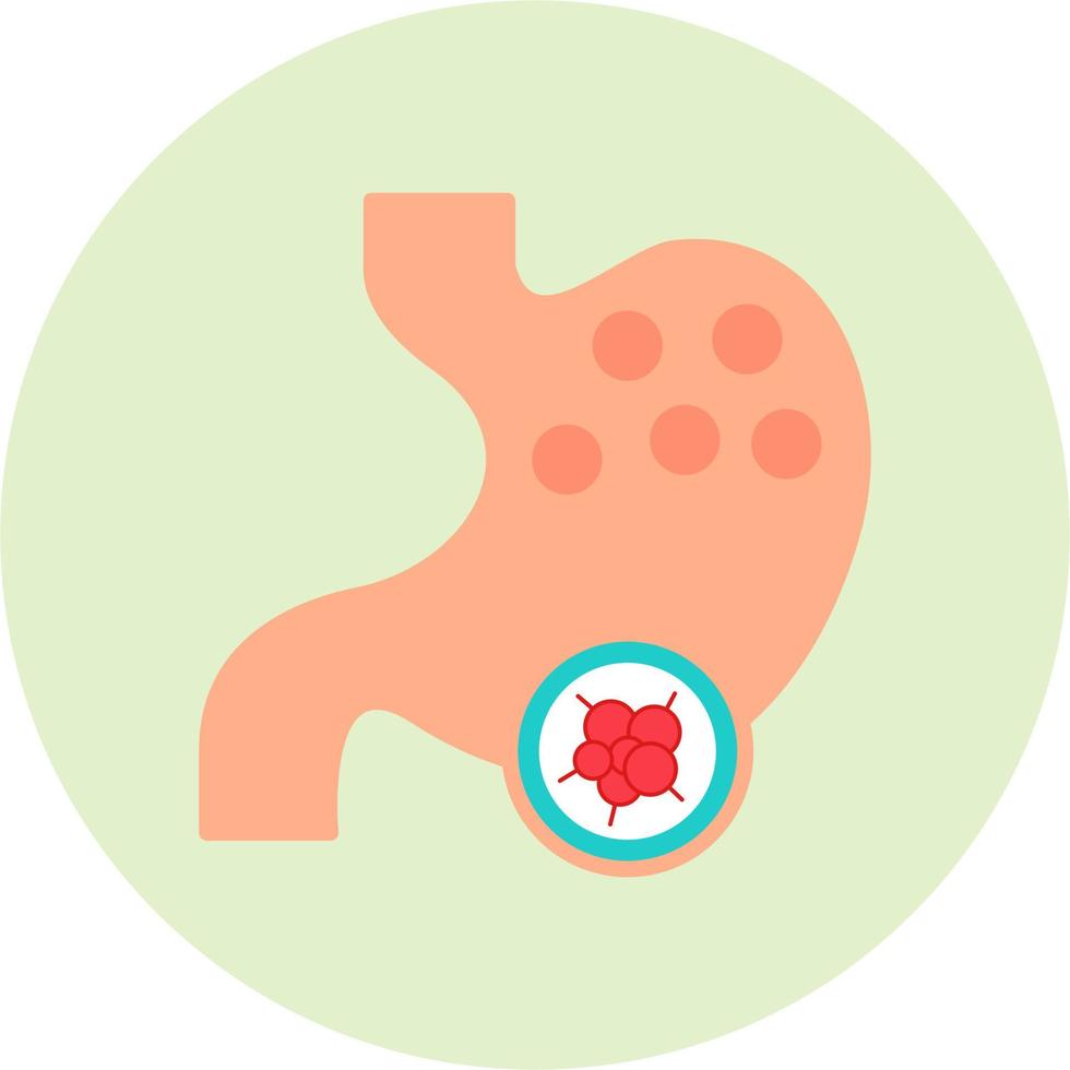 estómago cáncer vector icono