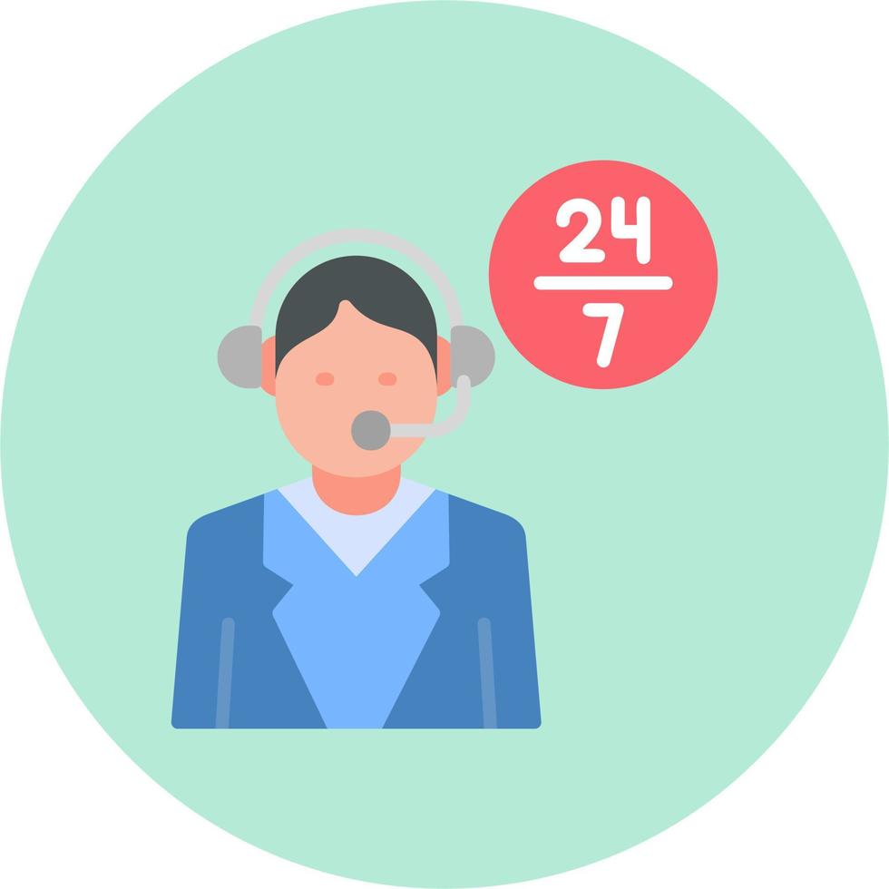 24 Hour Service Vector Icon