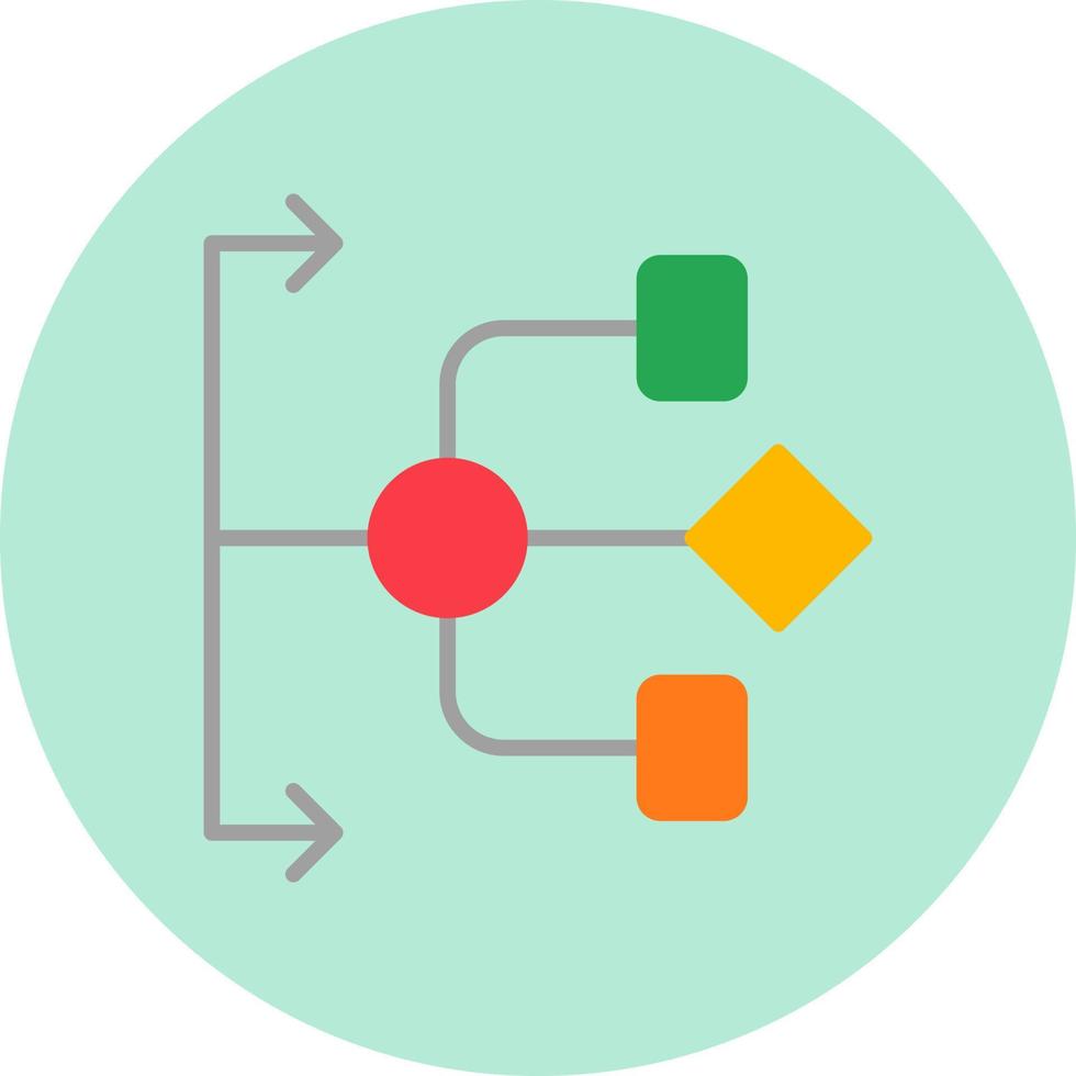 icono de vector de diagrama de flujo