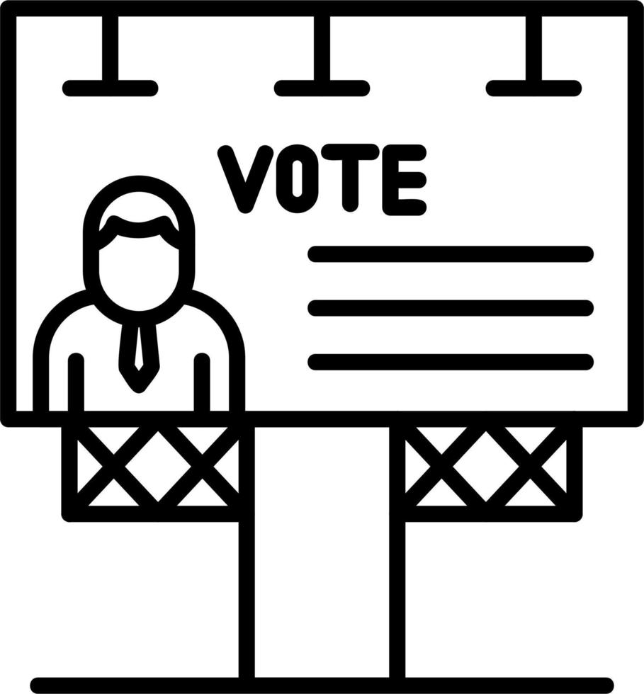 Billboard Vector Icon