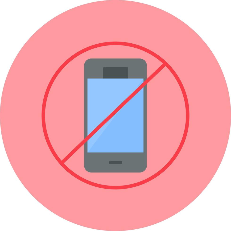 No Mobile Phone Vector Icon