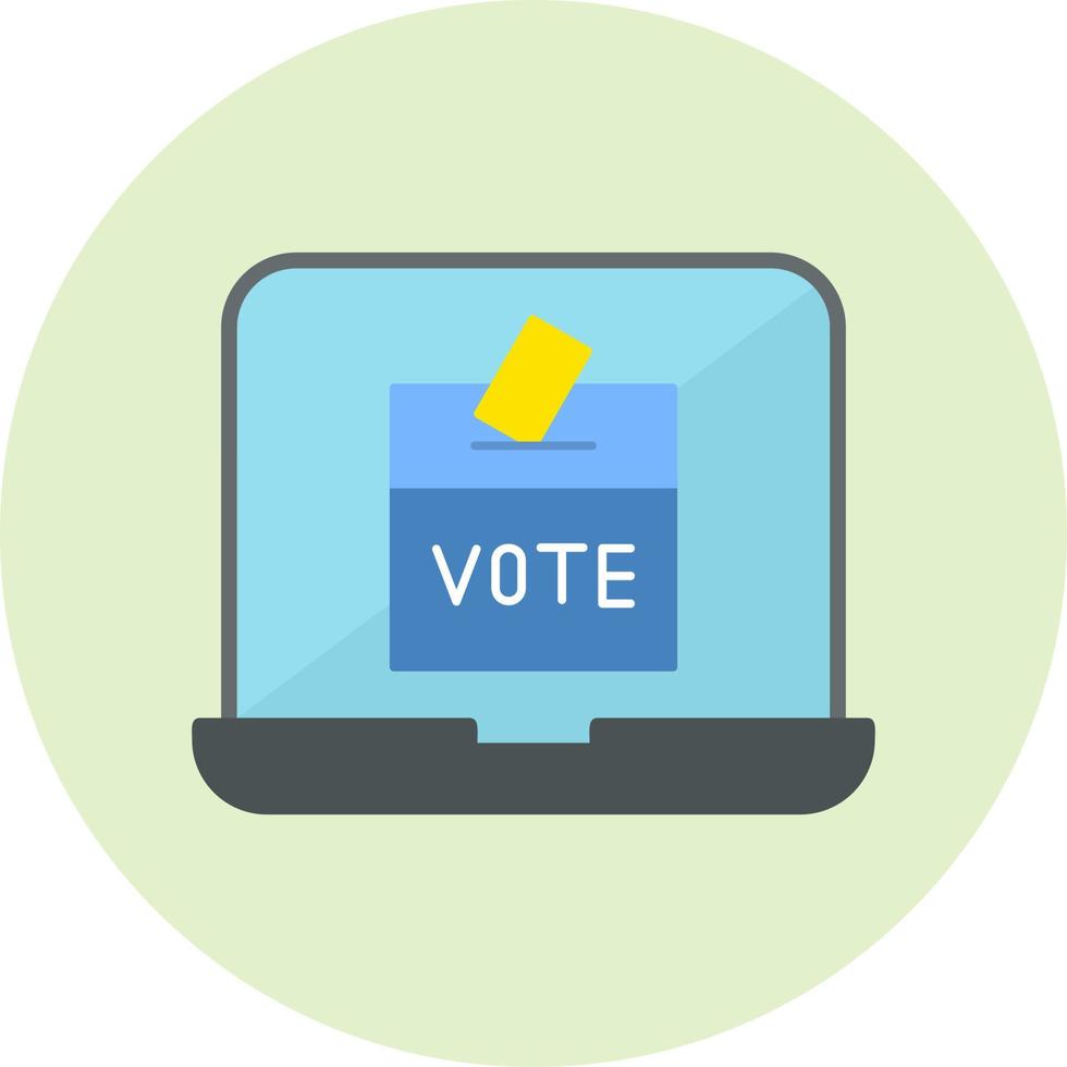 en línea votación vector icono