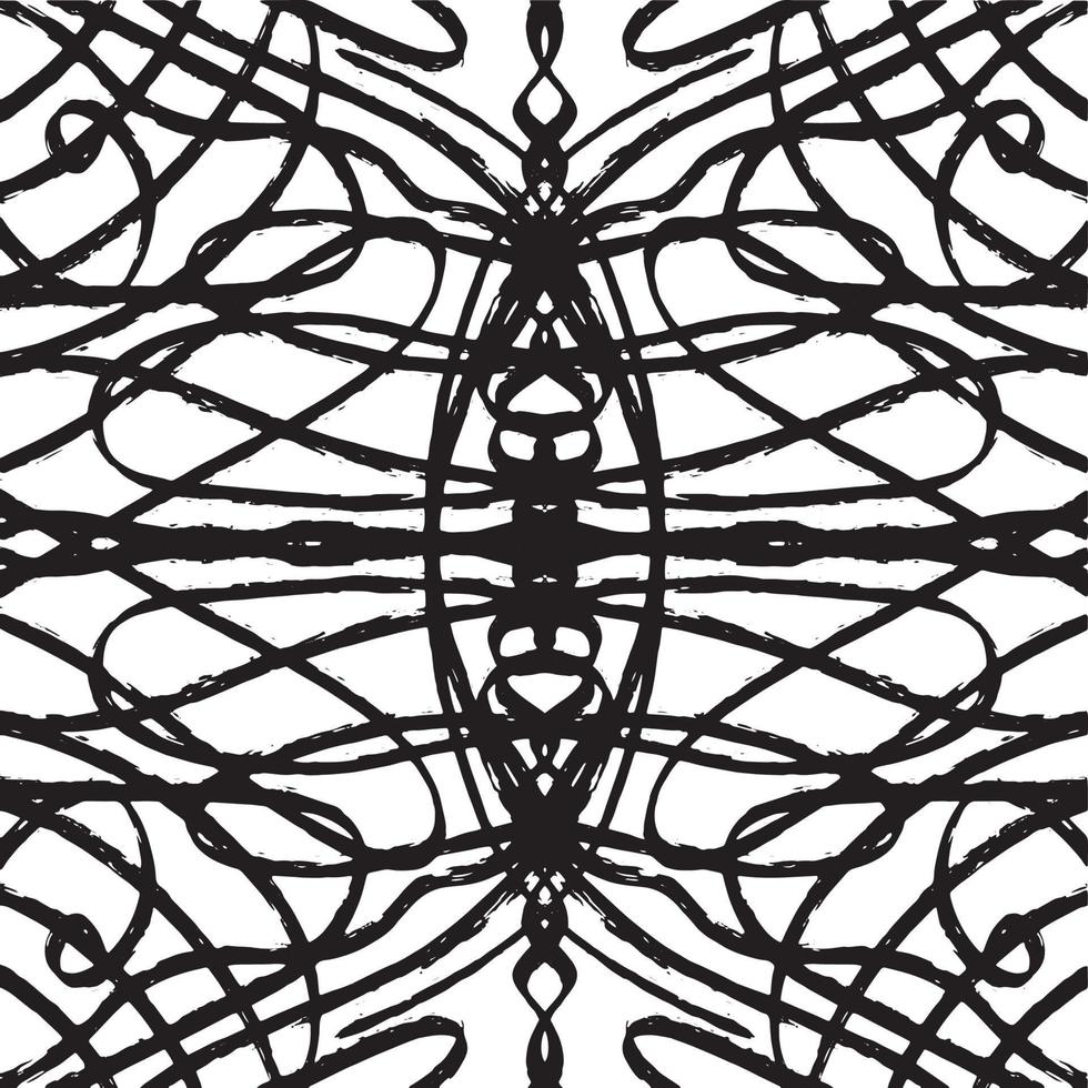 Black and white ornament design in etchnetic style. Snake illustration vector