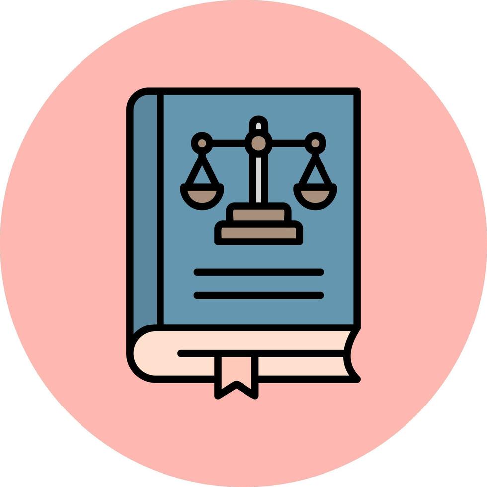 Law Book Vector Icon