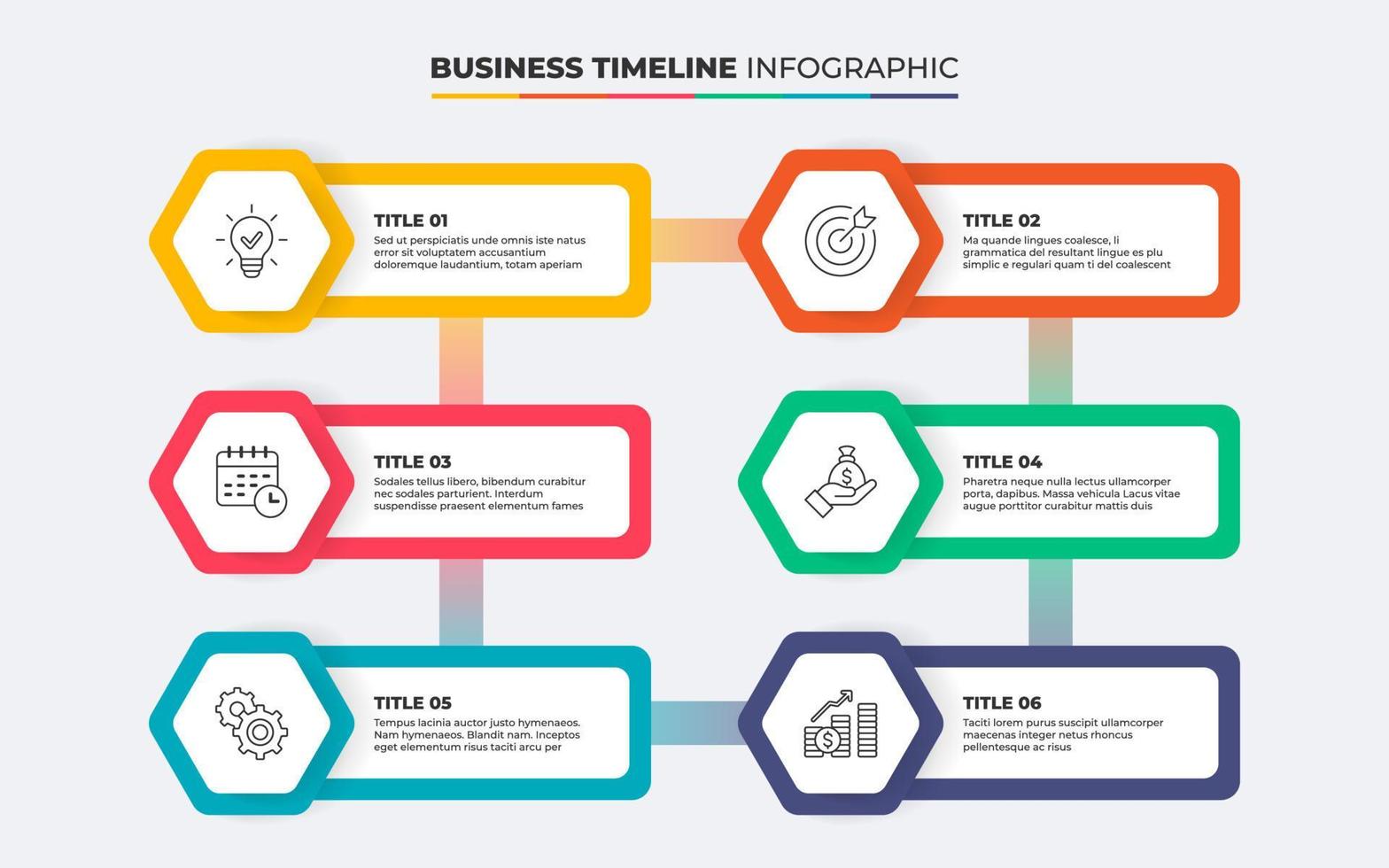 Business Process Steps Infographic Timeline Cycle Vector