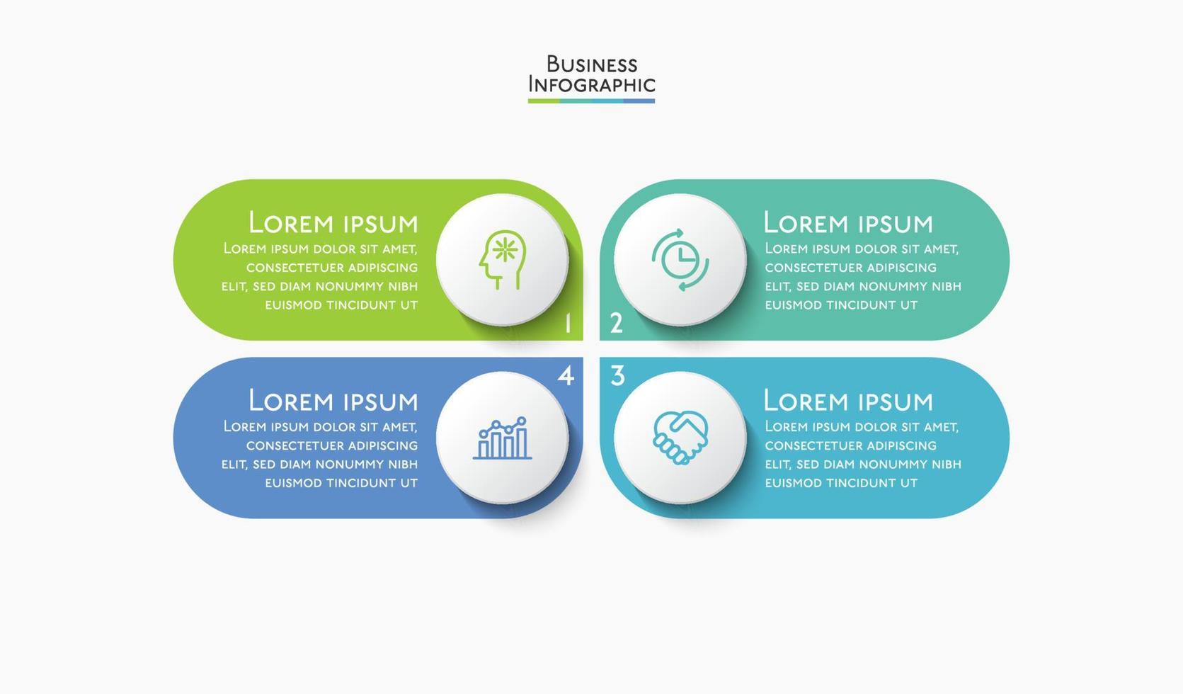 Presentation business infographic template vector