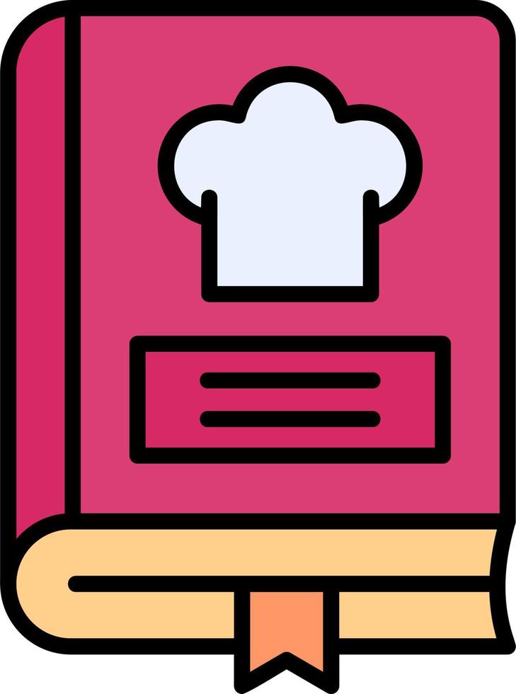 icono de vector de libro de recetas