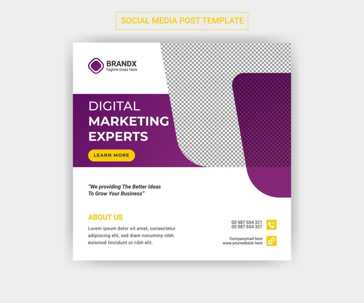 Digital Marketing Social Media Post Design vector