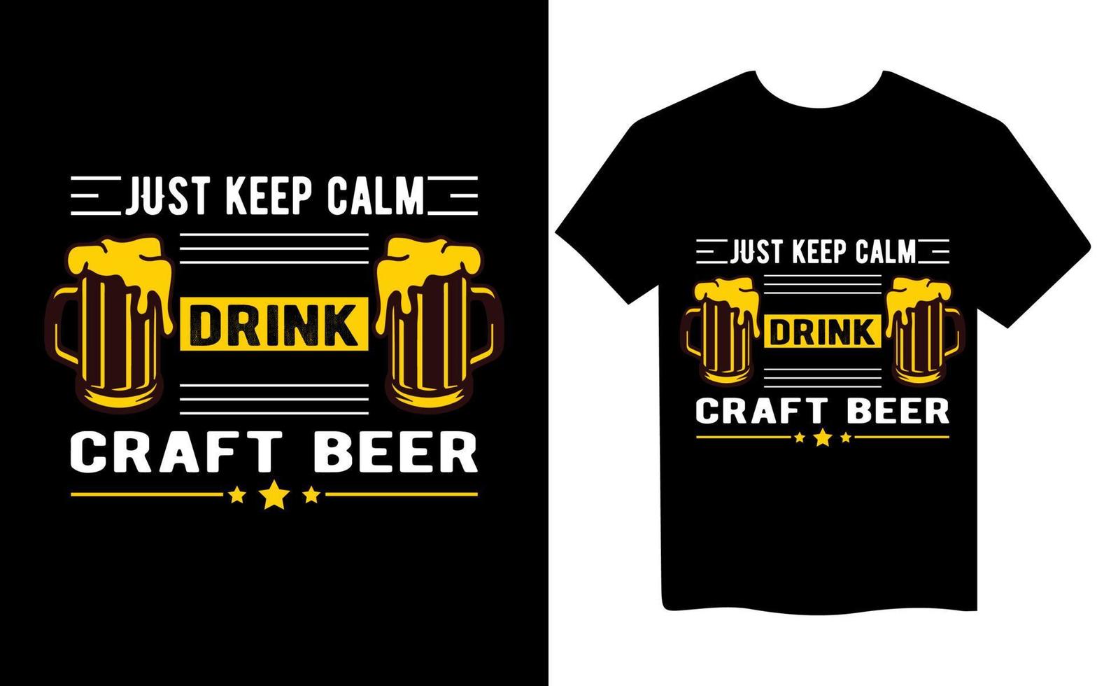 diseño de camiseta de cerveza vector