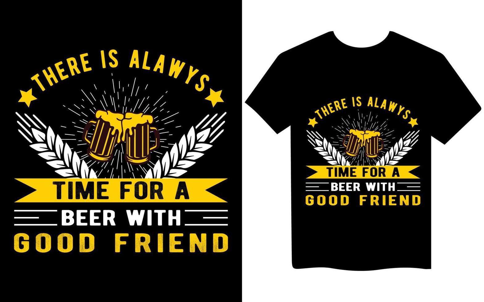 Beer T-shirt Design vector