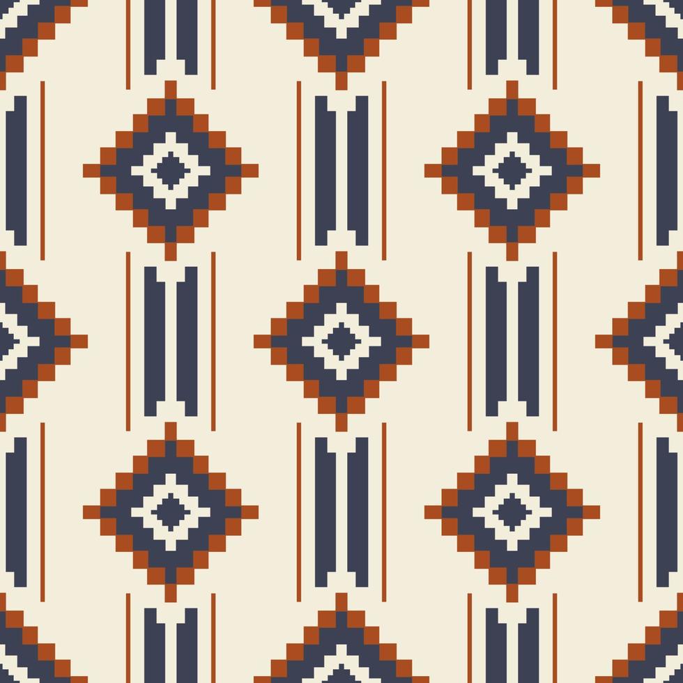 Ethnic geometric stripes pattern. Aztec Kilim geometric square stripes seamless pattern background. Southwest geometric pattern use for fabric, home decoration elements, upholstery, wrapping. vector