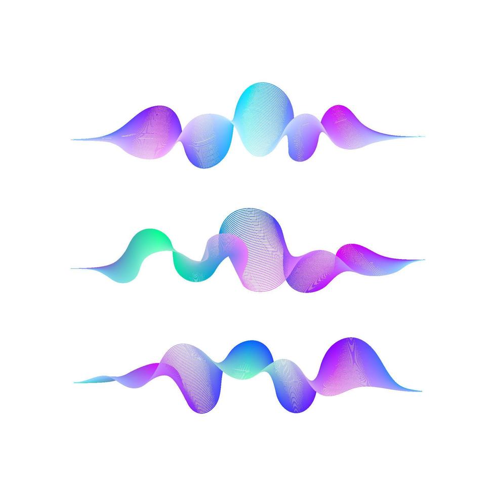 Music audio waveform vector