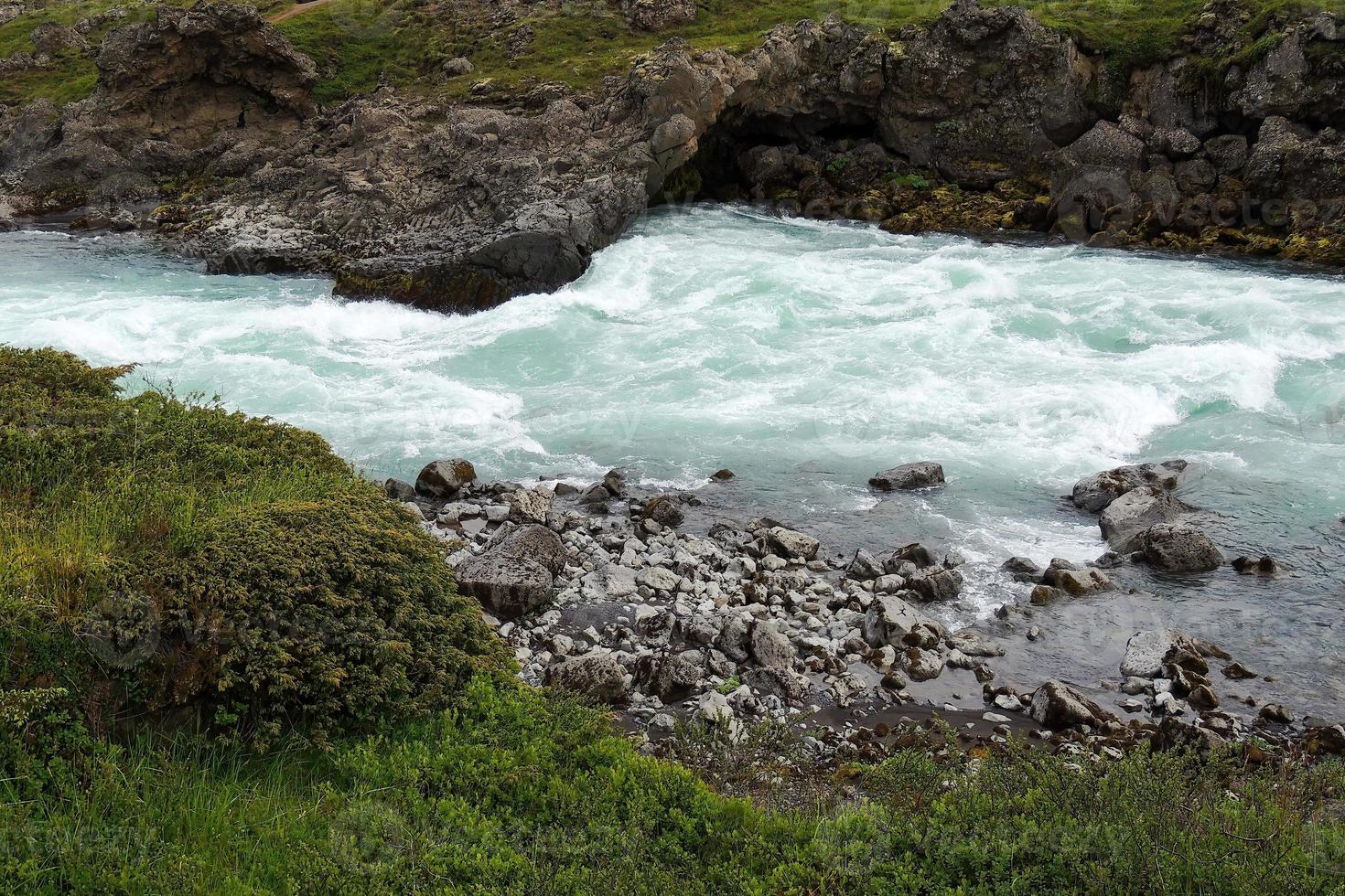 Islandia gulfoss cascada en dorado cirlce foto