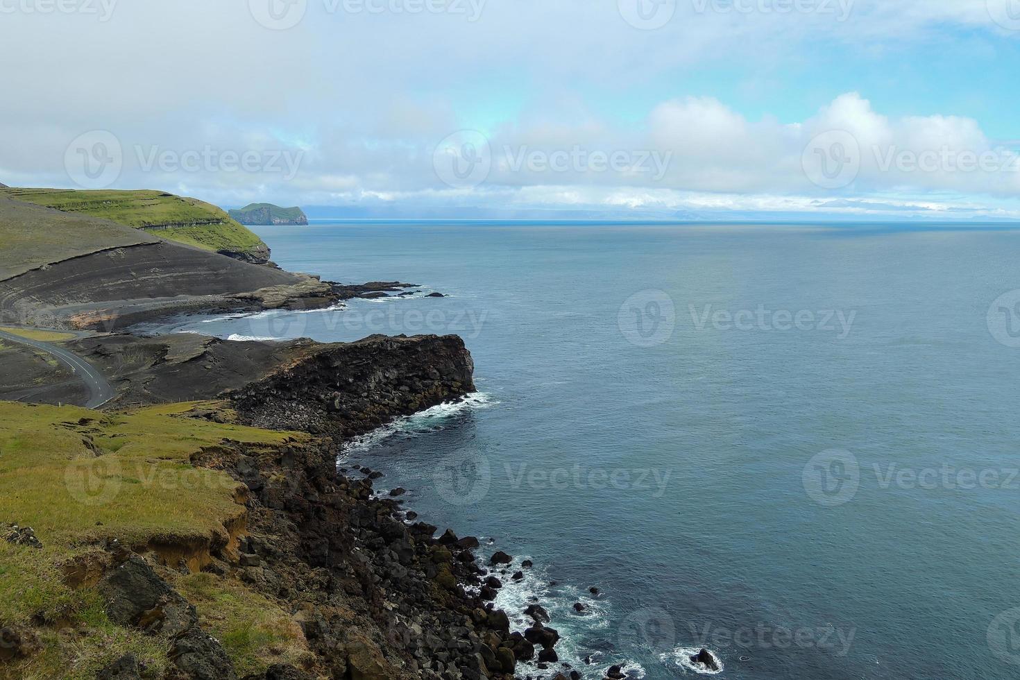 View Of The Ocean From The Volcanic Rocks Coast photo