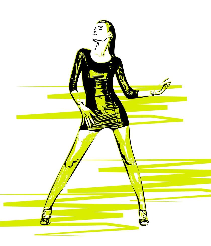Fashion Woman, art. Abstract portrait of beautiful girl. Vivid