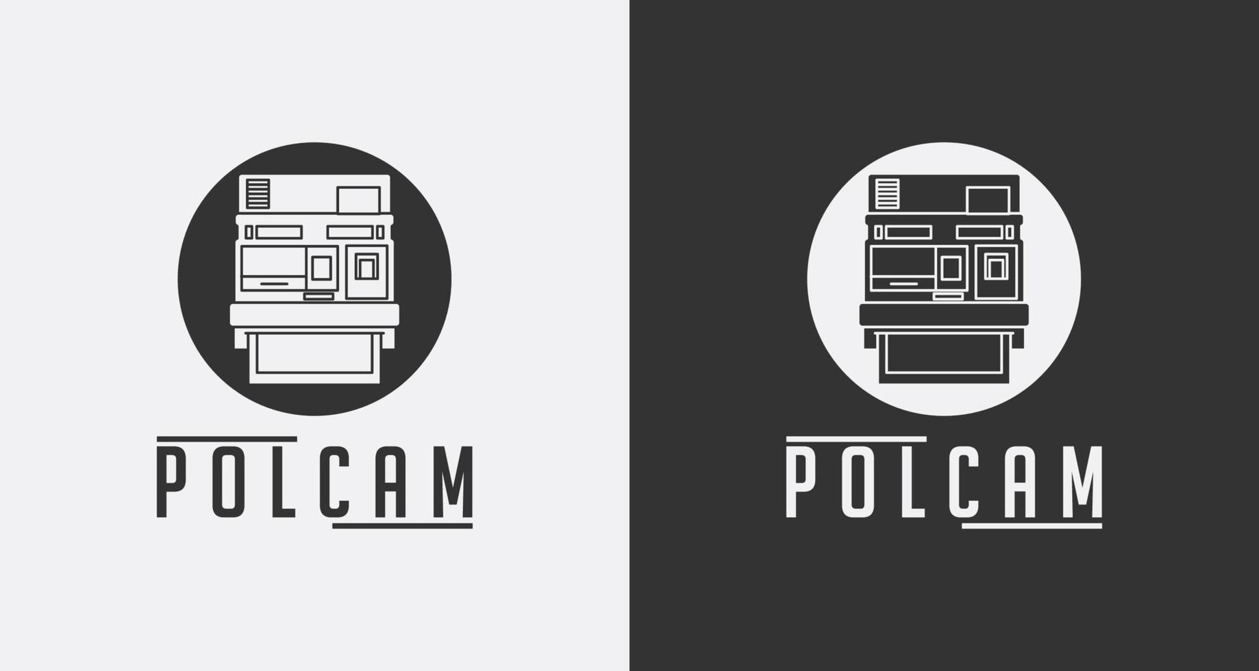 Logo Design with vintage camera concept vector