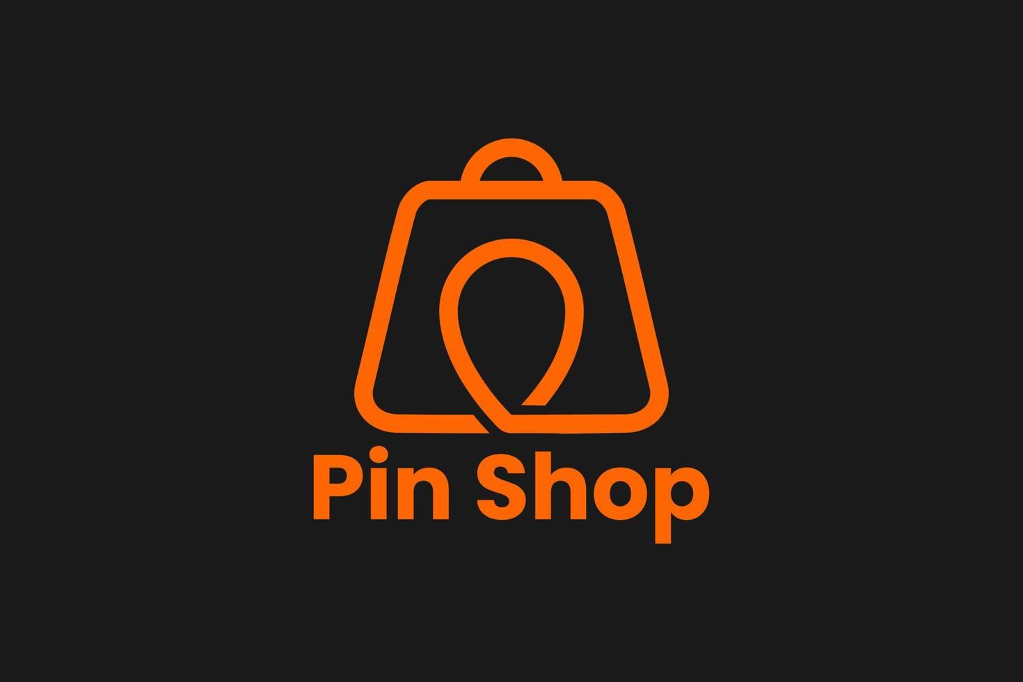 plano tienda punto logo modelo vector ilustración