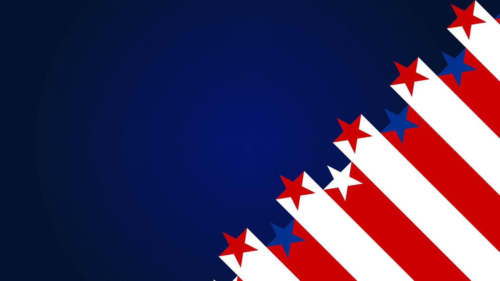 USA Flag element stars and stripes with copy space vector