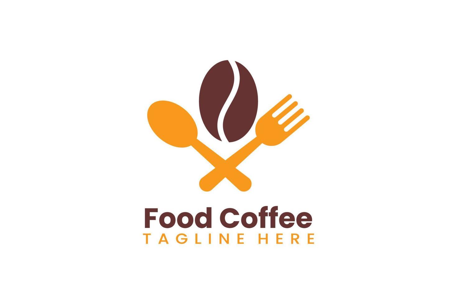 Flat food coffee logo template vector illustration