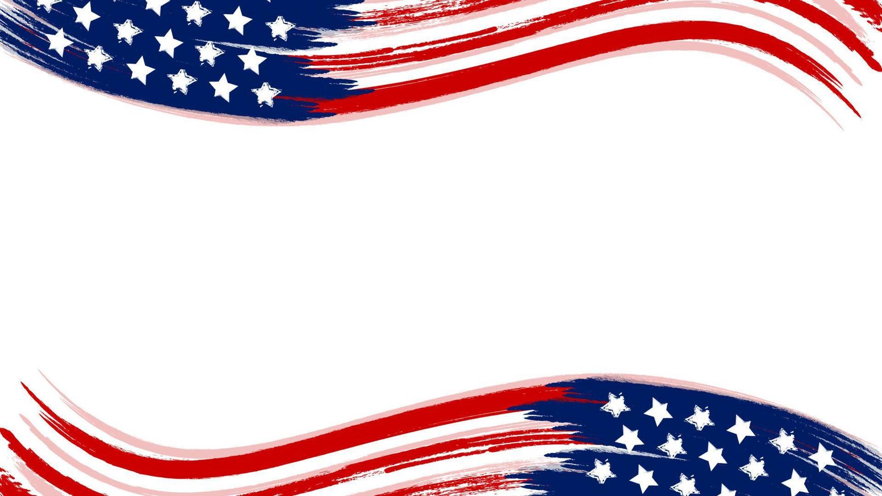 USA Flag vector with copy space