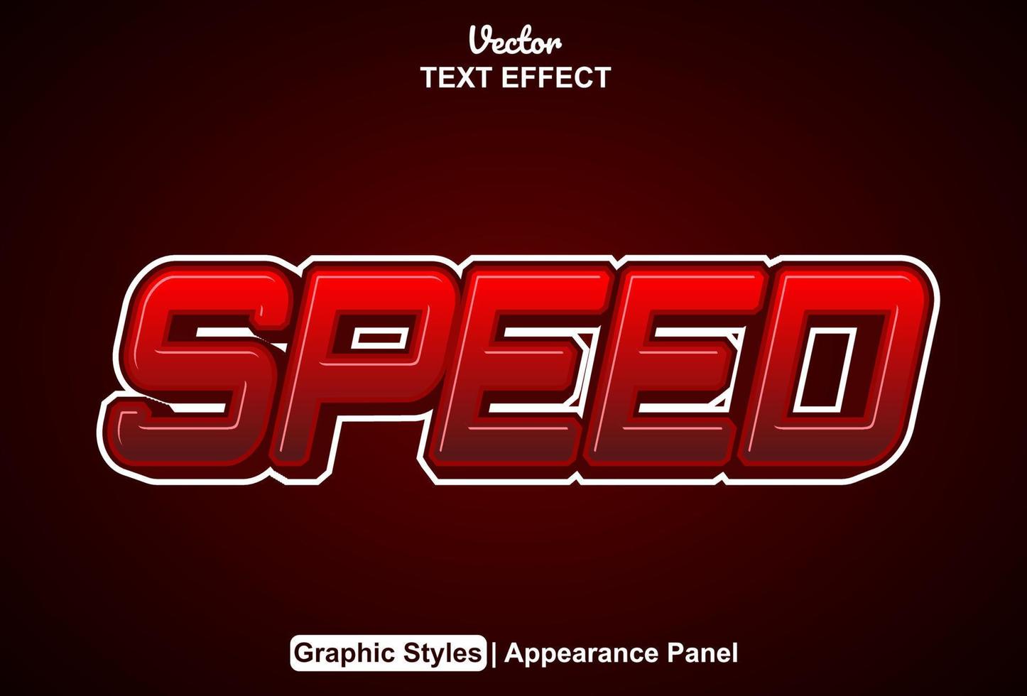 speed text effect with graphic style and editable. vector