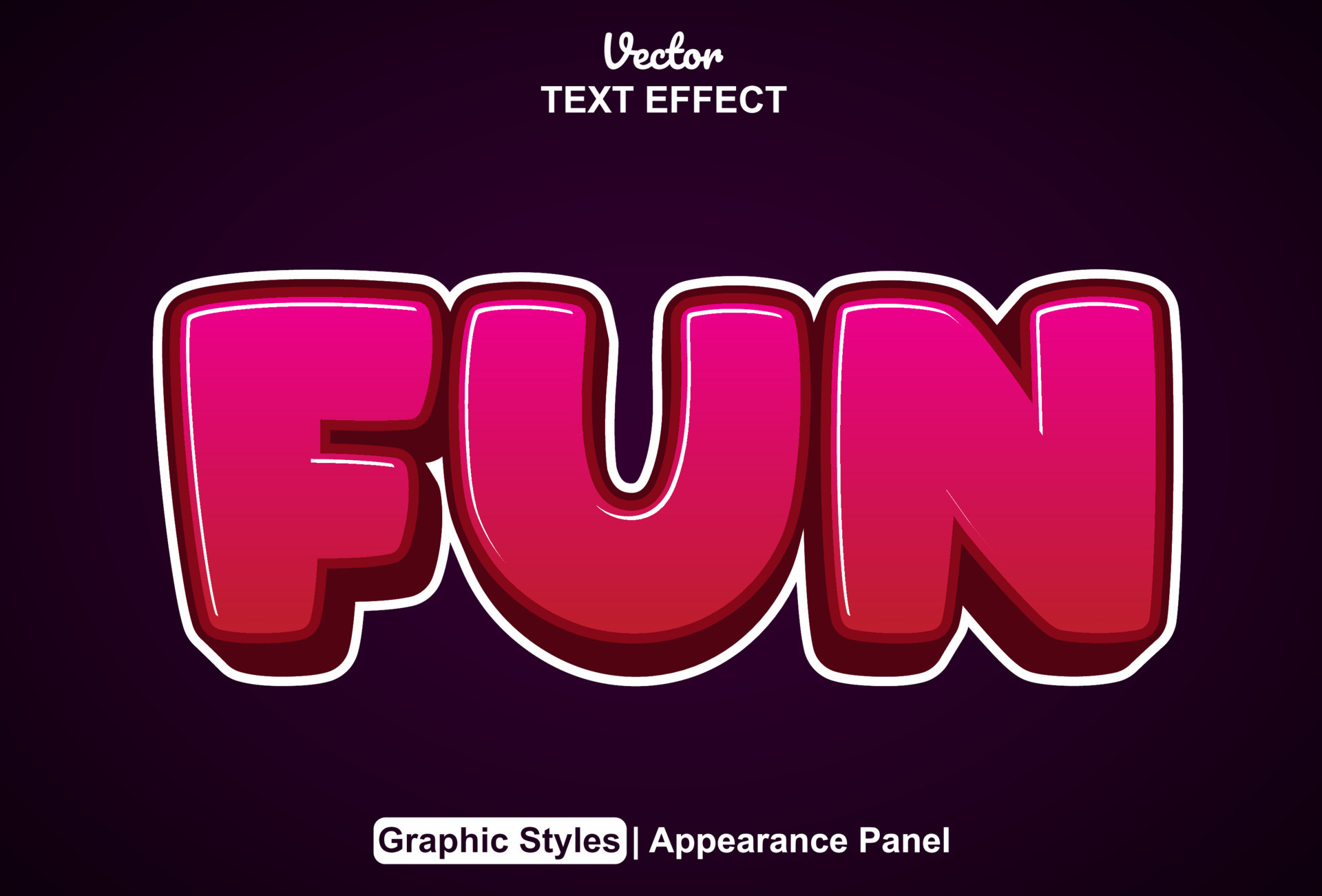 fun text effects with graphic styles and editable. 20334519 Vector Art ...