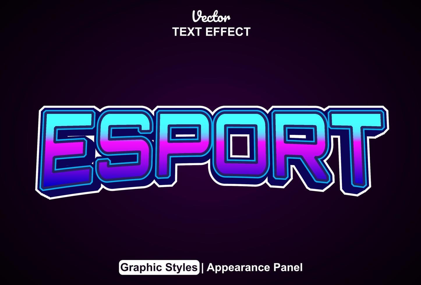 esport text effect with graphic style and editable. vector