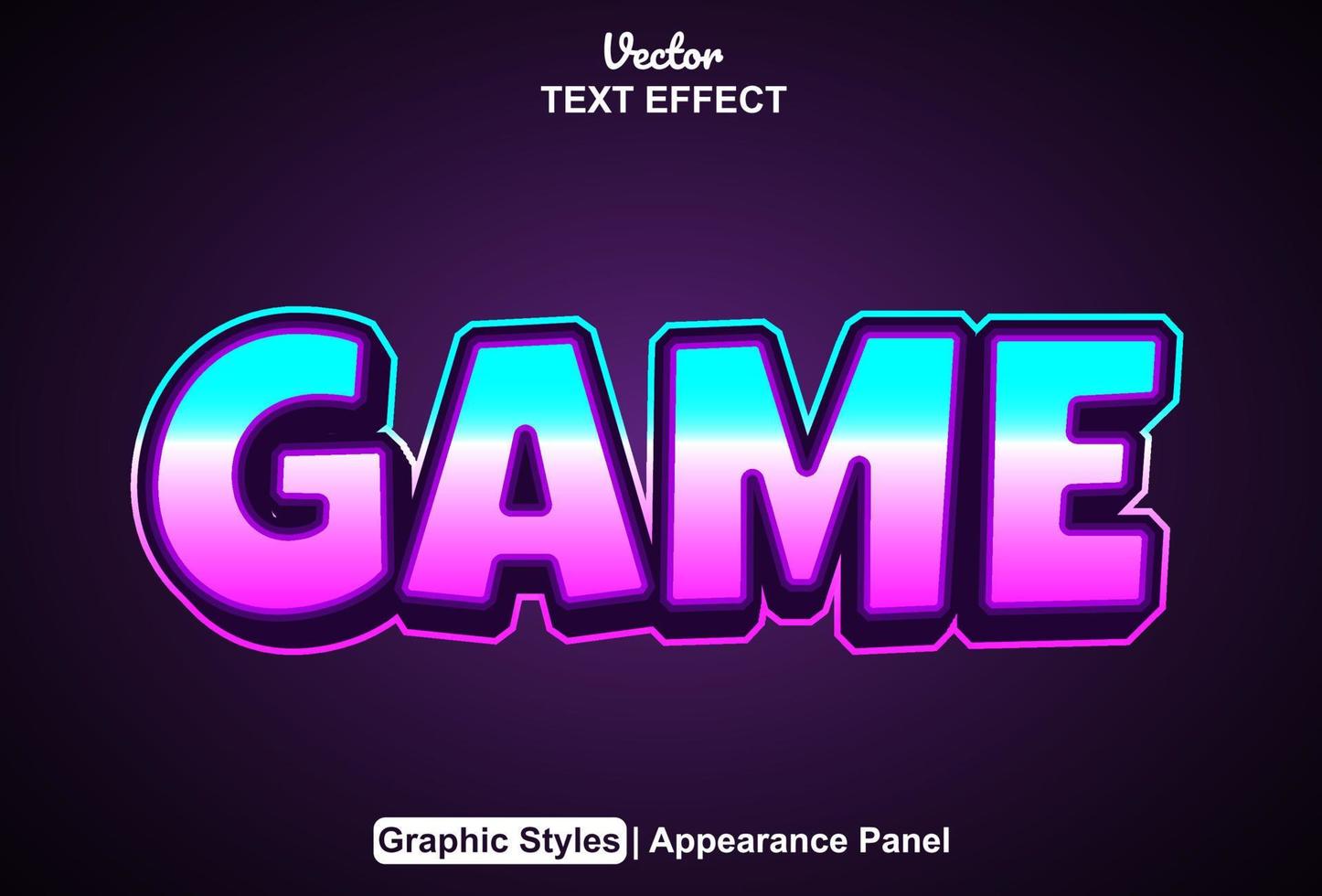 Game text effects with graphic style and editable. vector