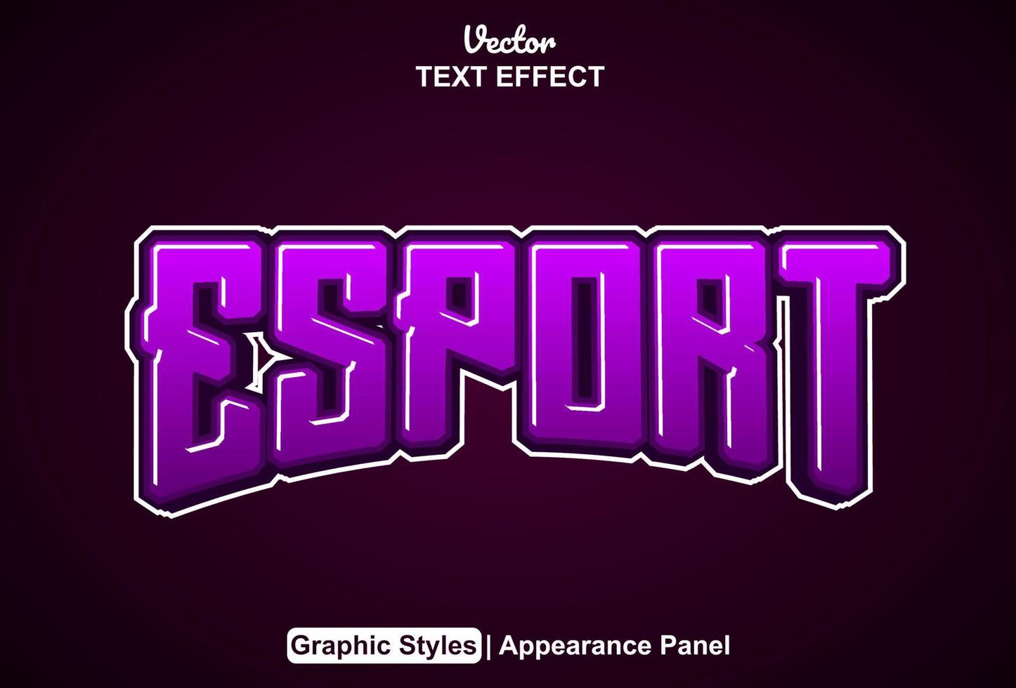 esport text effect with graphic style and editable. vector