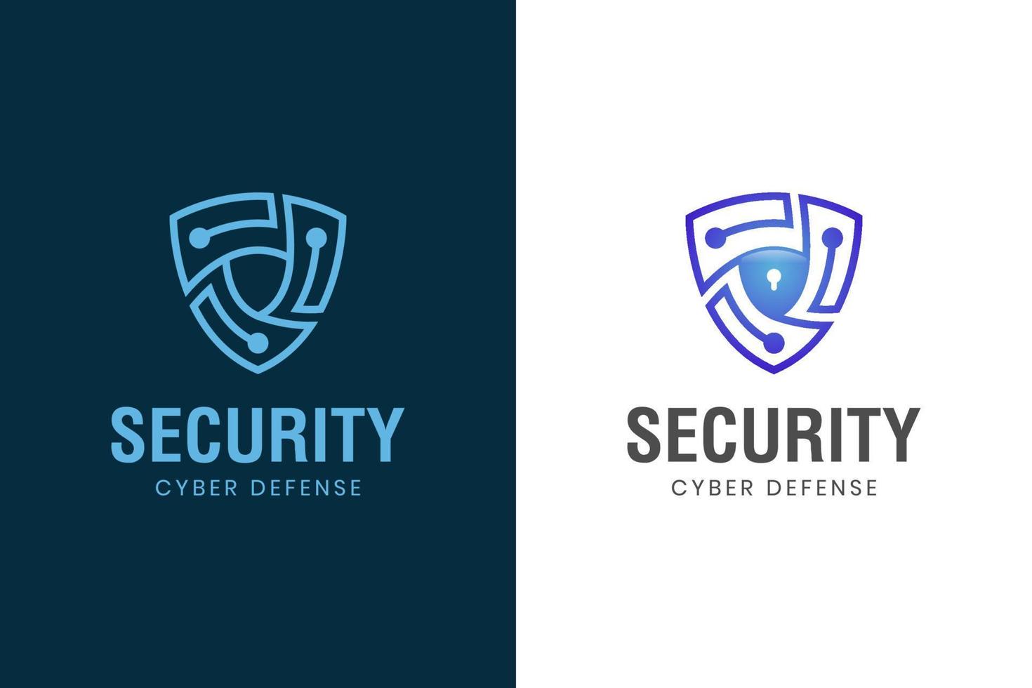ciber defensa proteger logo para Internet datos seguridad diseño concepto. ciber Internet en línea seguridad logo vector