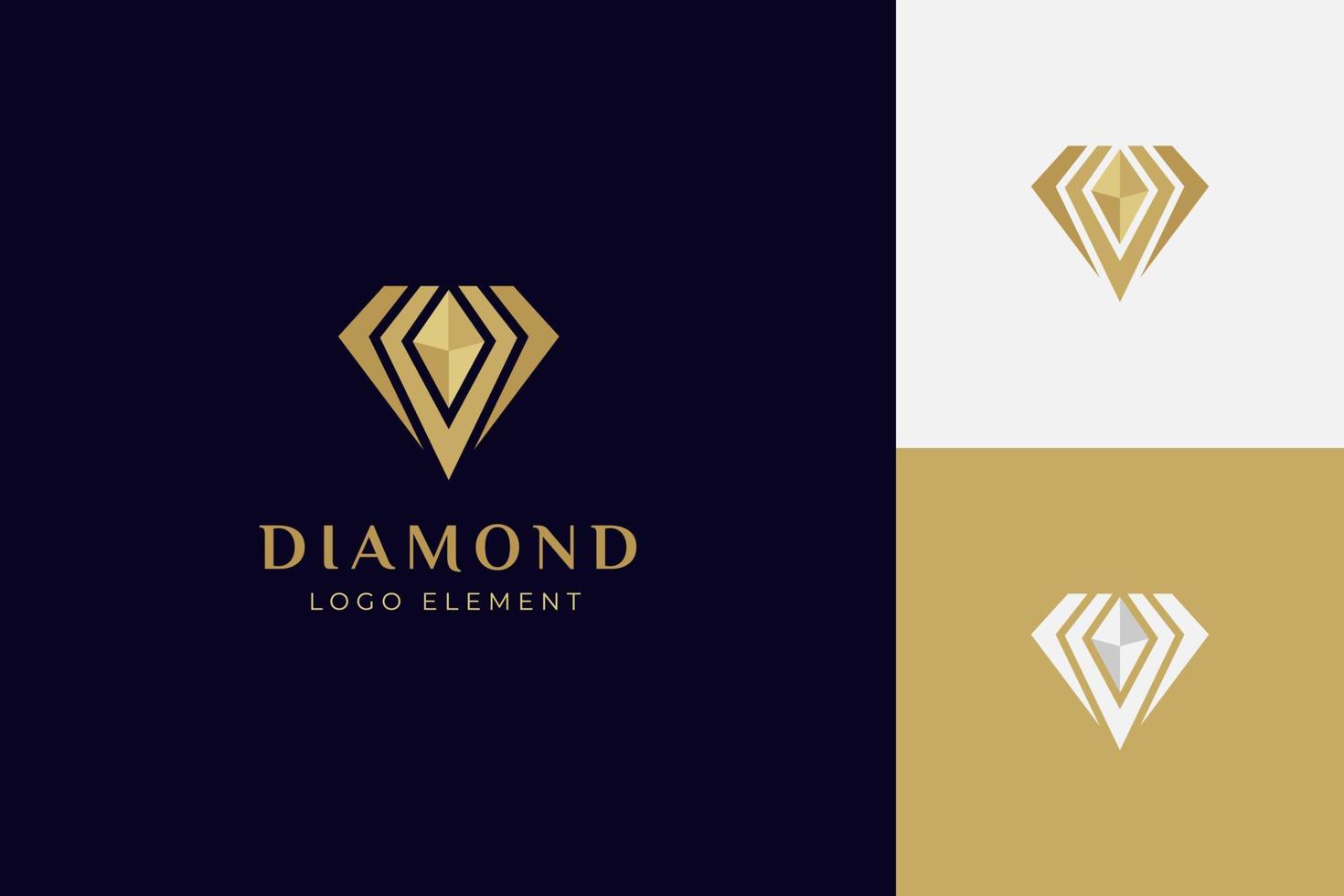 luxury line diamond or gem with jewelry elegant logo icon design concept for jewelry shop business identity logo vector