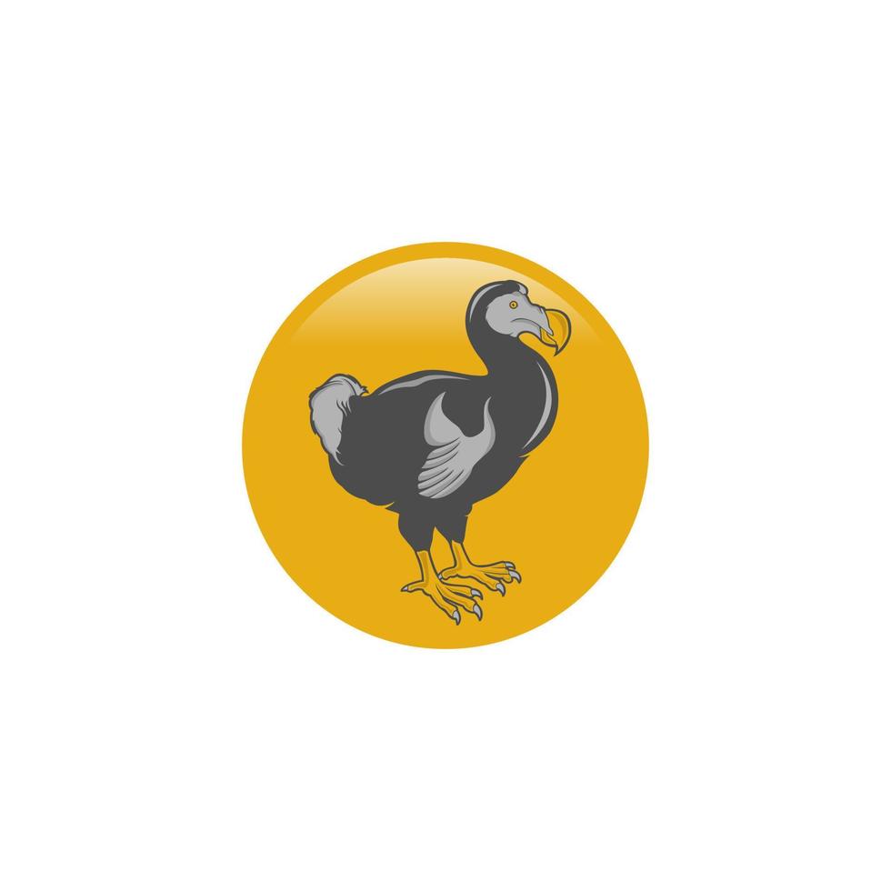 Vector Logo Illustration Dodo Simple Mascot Style. dodo bird logo icon design vector