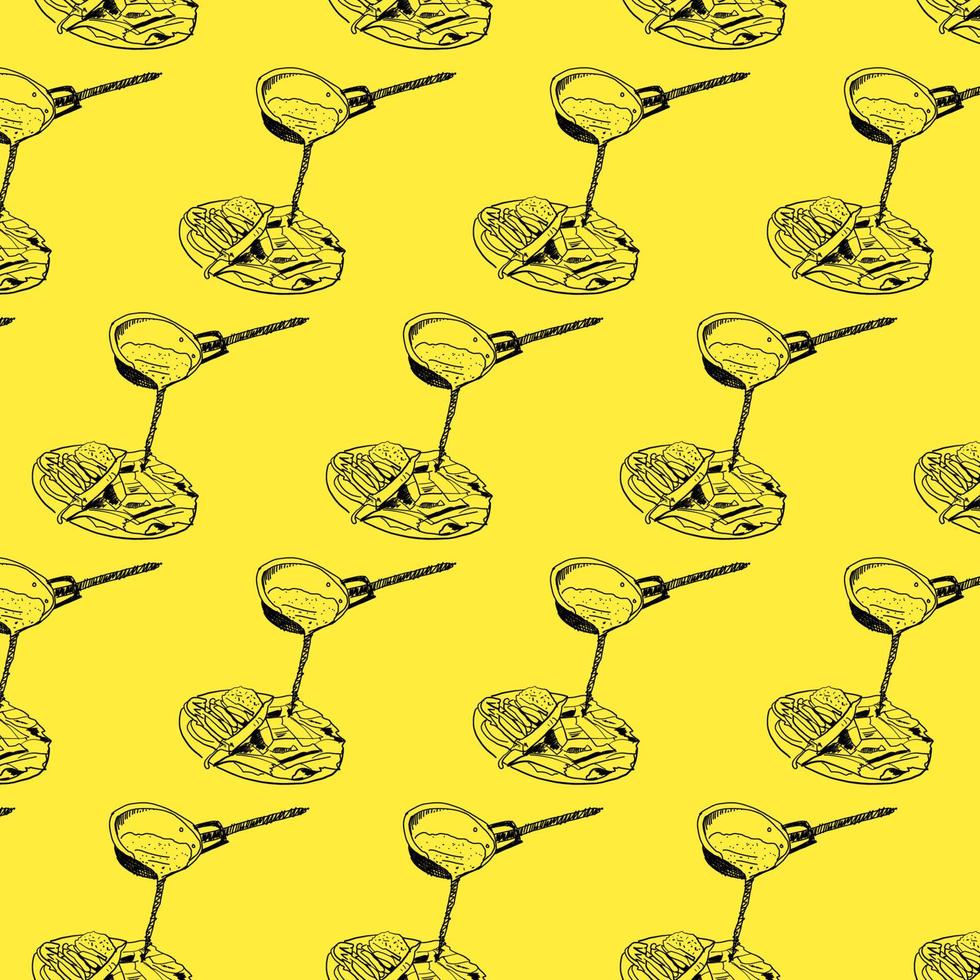 Shawarma Kebab pattern fast food. Seamless pattern. vector