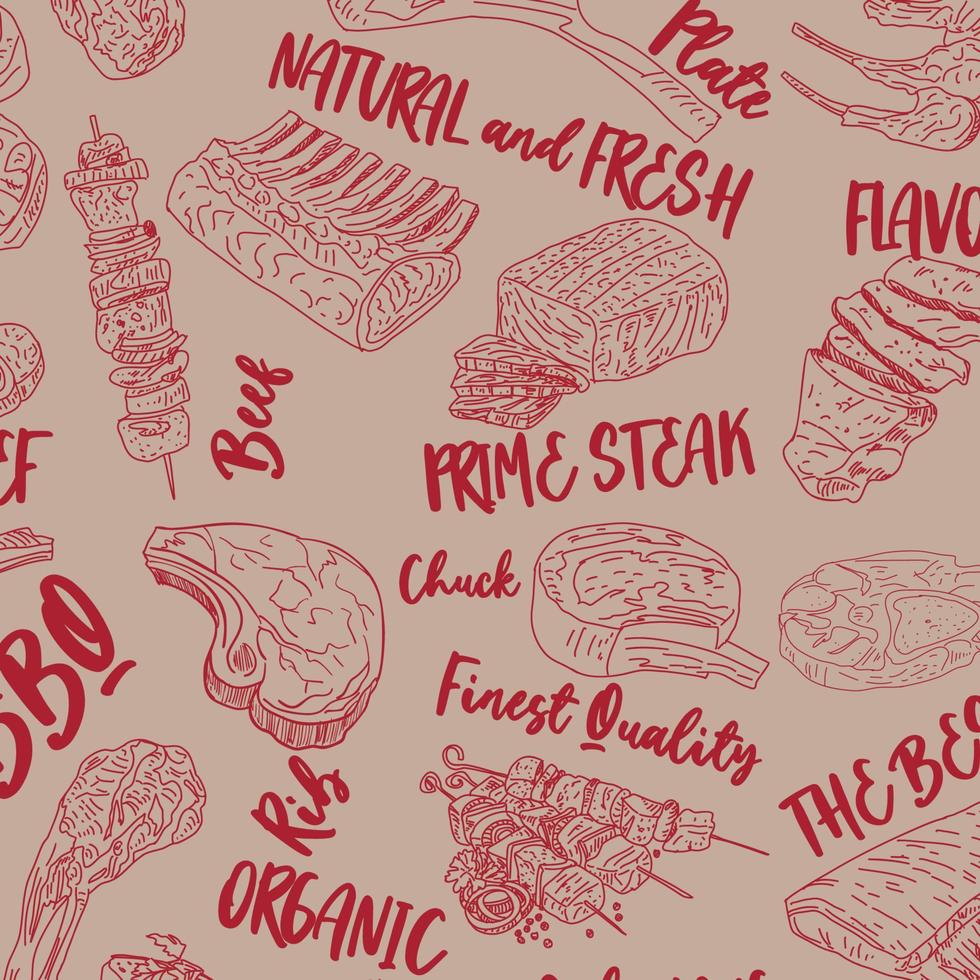 Cute Bbq Meat Seamless Pattern Graphic by PadmaSanjaya · Creative