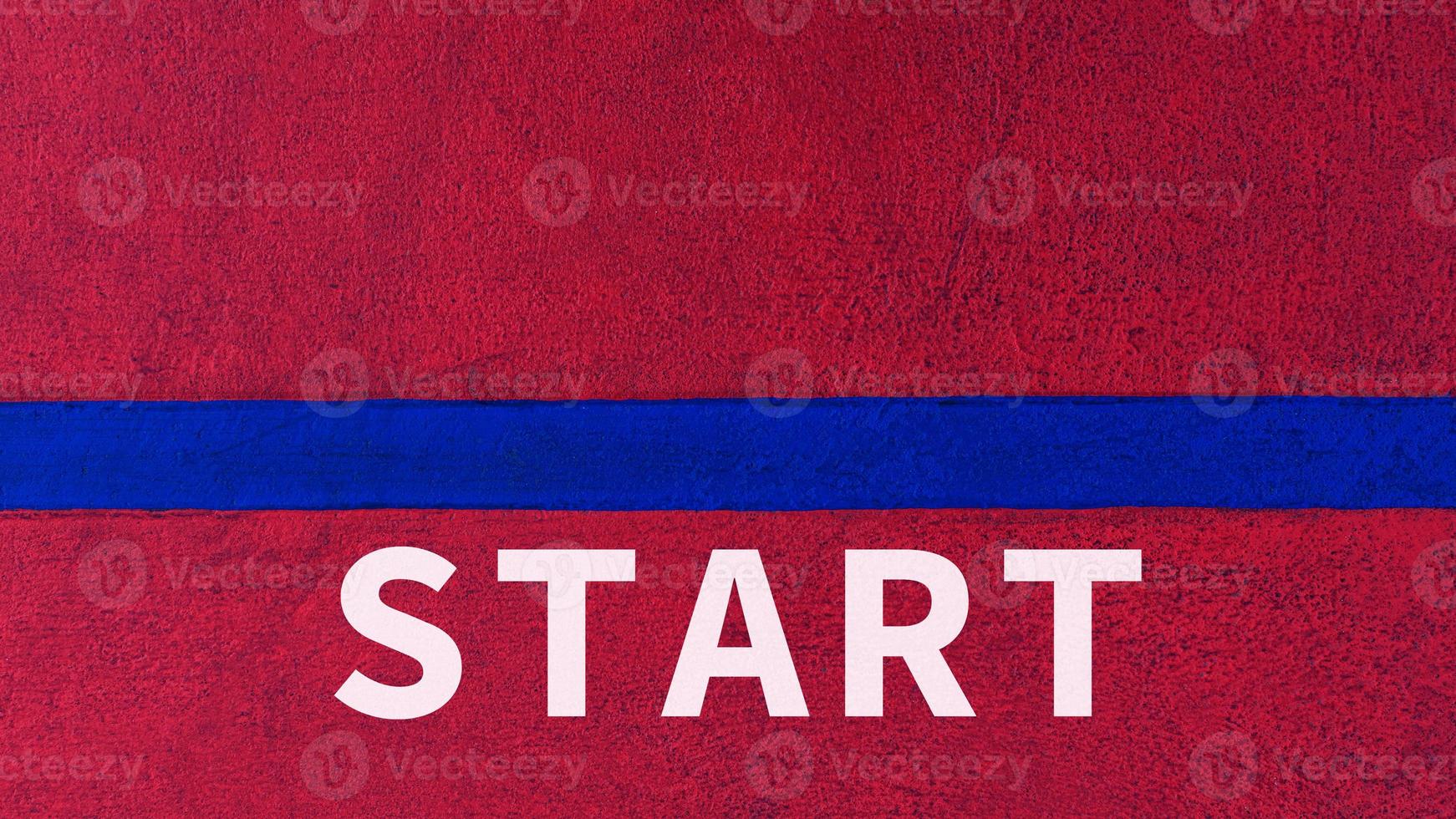Start line concept for business planning strategies and challenges or career path opportunities and change, road to success concept, start word on street photo