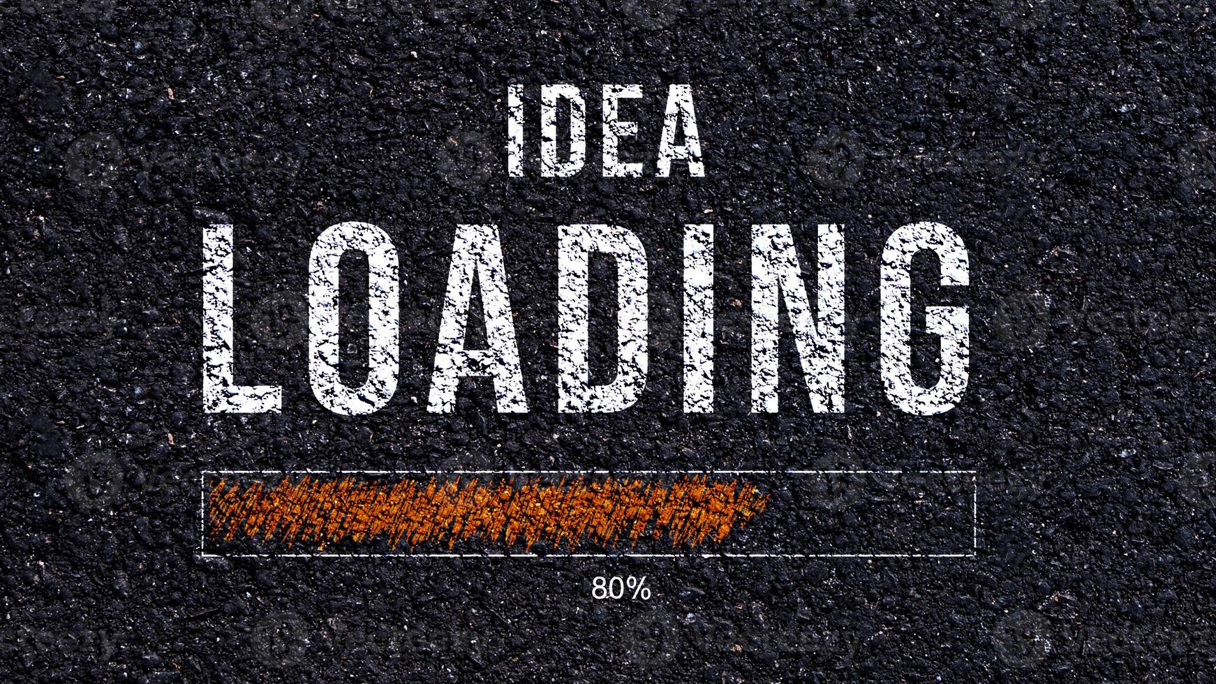 Idea loading concept with hyperspace suitable for business presentation progress bar loading success, Creative idea loading concept photo